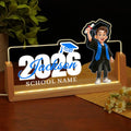 Custom Name Plate for Desk, Personalized Light Up Acrylic Desk Name Plate, Personalized Graduation Gifts 2026 for Him Her, Class of 2026 Graduate Gift, High School College Grad Gift (Design17-Graduation Boy) - color: Design17-Graduation Boy