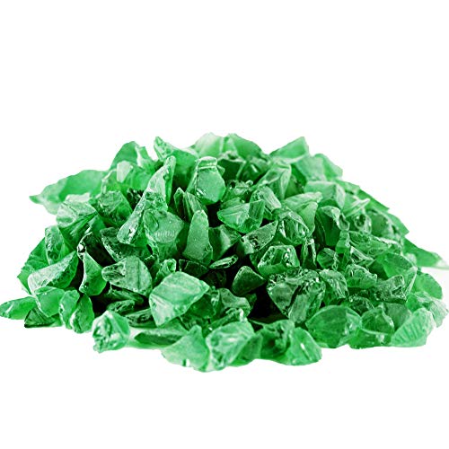 CYS EXCEL Frosted Green Sea Glass (1 LB, Approx. 1.5 Cups) | Multiple Color Choices Crushed Glass Vase Filler | Aquarium Nautical Decor for Art Crafts - color: Frosted Green, size: 1 LB