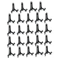 Artliving 3" Black Plastic Stand Cookie Holder Display Stand Place Card Holder Display Easels at Weddings, Birthday Party(24 Pack) - color: Black, size: 3inch(24piece)