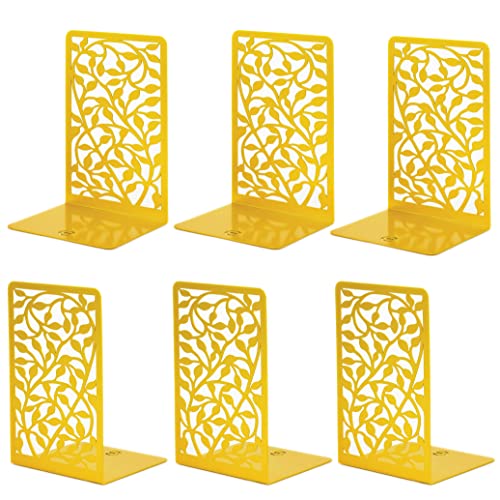 CNK Book Ends Bookends for Decorative Books Holder Bookend Shelves End Hold Heavy Duty Holders Stoppers Metal Stopper Cute Boho Bookshelf Holds Cookbook Office Home Set of 6 Bookends Pair Gold - color: Gold 3 Pairs
