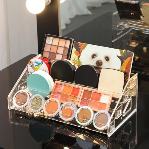 Pero Pero Nail Polish Organizer Acrylic Display Rack for Nail Polish Holder Sunglasses Organizer Essential Oils Holder Clear Eyeglasses Display Case Makeup Organizer - style: 3Layers