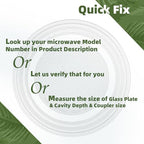 12" LG Microwave Glass Plate 3390W1A044B 3390W1G004 Compatible With GE Microwave Glass Plate Replacement WB49X10021 WB49X10157 - size: 12" Flat Bottom