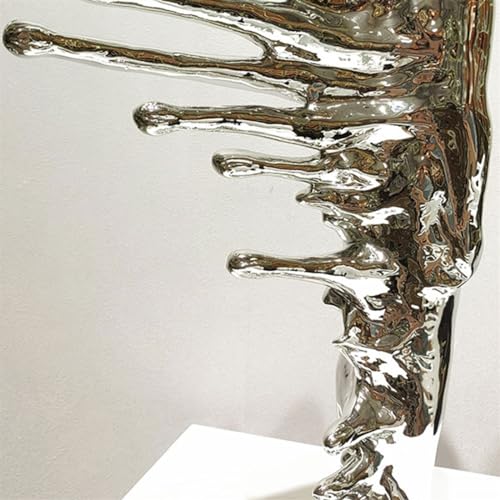 Statue Decorations Creative Abstract Character Sculpture Ornament Inspirational Entrance Room Luxury Desktop Decorations Furnishings Home Decor Object(Silver)