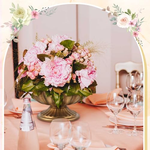 2 Pcs Metal Compote Bowl for Centerpiece Flower Holder Small Compote Vase Decorative Indoor Outdoor Flowers Fruits Plant for Valentine's Day Wedding Home Party Decoration (Gold Bronze) - color: Gold Bronze