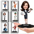 Personalized Figurine Custom Cartoon Portrait Sculpture from Photo, Desktop Decor Plaque with Profession Design, Unique Gift for Birthday Christmas Anniversary