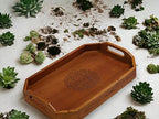 Vesta Homes Extra Large Wooden Serving Tray for Home, Kitchen, Breakfast, Restaurant, Office Organizer, Dining Table | Premium Acacia Wood |18 * 12 * 3 Inches | Handcrafted in India - size: 18" x 12" x 3" (Single Tray)