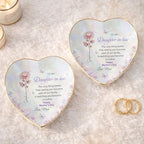 Daughter in Law Gifts Heart Shape Jewelry Dish, Jewelry Tray Gift from Mother-in-law, “The Only Thing Better… Is Watching You Become a Mother” Sentimental Motherhood Keepsake - color: Daughter In Law 128