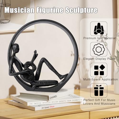 Guitar Figurines Home Decor - Music Decorations for Home, Musician Player Collectible Figurine,Guitar Statue/Sculpture Gifts for Women and Men - style: Guitar Figurines