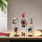 6 Tier Clear Action Figures Display Risers Stand Shelf, Acrylic Display Stands for Collectibles,Pop Figures Holder Perfumes Organizer,Large Rock Risers Rack - color: 6 Tier