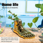 Unique Gold Vase with Planter Decorations Perfect for Weird Decor for Living Room Shelf Entryway (Golden, Large)