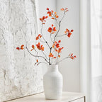Modern White Ceramic Vase, Boho Flower Vases for Decor, 5.1" W x 8.7" H Modern Vase with Textured Pattern Table Centerpiece for Living Room Office Bedroom (White Vase)