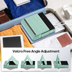KDD Tablet Pillow Stand, Multi-Angle Viewing Ipad Holder for Lap, Bed and Desk, Foldable Soft Pad Dock with Stylus Mount Compatible with Ipad Pro 12.9, 10.5, 11, Air, Mini, Phones, Books, E-Reader - color: Green