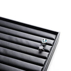 Ring Display Tray Black Jewelry Organizer Tray PU Leather Ring Earrings Display Organizer Tray - style: Ring Tray