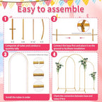 2 Pack Arch Backdrop Stand (7.2FT/6FT), Balloon Arch Stand, Metal Background Arch Stand, Backdrop Arch Frame, Wedding Arch for Backdrop - size: 7.2 FT and 6 FT (2 Pack)
