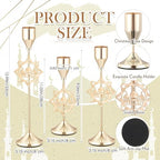 Ceenna 3 Pcs Ramadan Candle Holders, 3 Size Mosque Candlestick Holders, Gold Candle Holder for Eid Mubarak Ramadan Decorations Table Centerpiece Mantel Decor Housewarming Gifts - style: Mosque