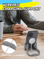 Stocking Stuffers for Teens Boys Girls Cell Phone Stand: Upgrade Adjustable Thumbs Up Lazy Phone Holder for Desk Fun Birthday Gifts for Grandma Adults Husband from Wife (Grey, 1) - color: Grey