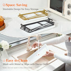 Lifewit 3 Tier Serving Tray, 36 x 17 cm/14 x 6.5" White Plastic Tiered Food Serving Platters, Tiered Tray Stand for Party with Black Collapsible Metal Stand, Dessert Display Stand for Cookies/Crackers - size: 14" x 6.5", style: Basic