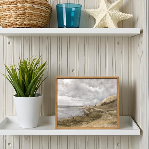 InSimSea Framed Canvas Wall Art Vintage Decor, Coastal Wall Art Seaside Landscape Paintings, Rustic Farmhouse Wall Decorations for Living Room Office Bedroom Decor, 11"x14" - color: Danish Coastal, size: 14"L x 11"W