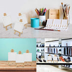 U.S. Art Supply 5" Mini Easel (12 Pack) - Natural Wooden A-Frame Tabletop Display Stand, Mini Easel Stand - Small Easels for Display, Small Canvases, Crafts, Business Cards, Signs, Photos, Gifts