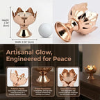 6Pcs Metal Lotus Flower Votive Candle Holders - Elegant Tea Light Candles Holder for Table Centerpieces, Wedding Decor, Home, Christmas & Thanksgiving Party (Gold)