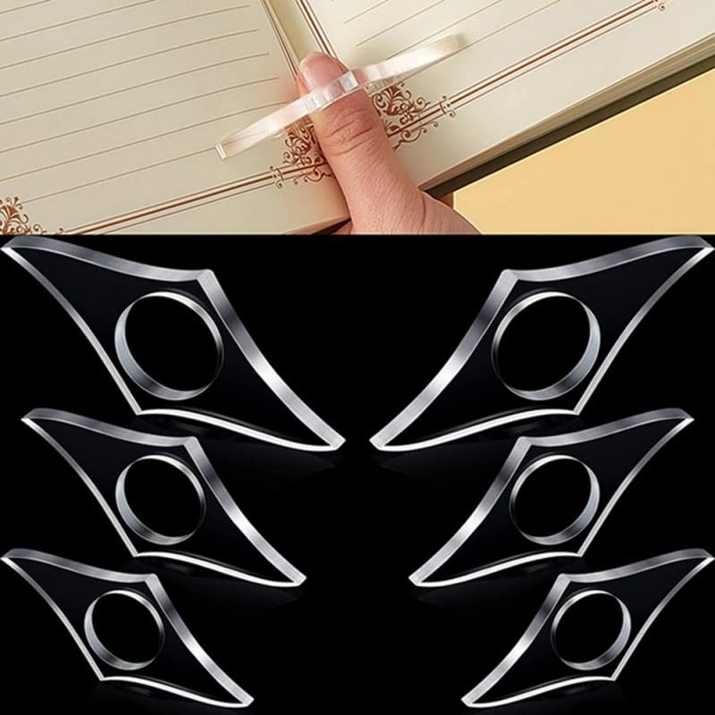 2Pcs Thumb Book Support Press Bookend - Ideal for Book Lovers, Transparent - color: Transparent