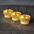 Sziqiqi 12 Pcs Lotus Ghee Lamp Holder Butterlamp Tea Light Holder Tibetan Copper Oil Lamp Altar Supplies, Gold - size: Pack of 12