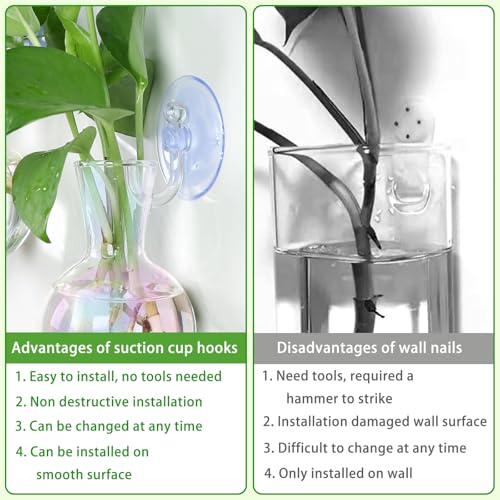 Bunmery 4 pcs Iridescent Window Propagation Stations, Easy to Install Plant Propagation Bulbs with Suckion Cups, No Nails Wall Hanging Planter Propagation Station, Glass Plant Terrarium Vase - color: Iridescent Bulb, size: 4 PCS