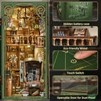 CCCDF Book Nook Kit - 3D Wooden Puzzles for Adults, DIY Scene Miniature Kit, Tiny House Booknook Craft Bookshelf Decor Mini Scale Model, Gifts for Puzzle Lovers (The Radium Lady) - style: The Radium Lady