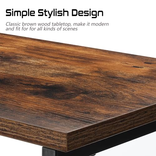 GIOTORENT 3-Tier Tall End Table, Narrow Night Stand with #-Design Sturdy Frame, Small Bed Side Table for Small Space in Living Room,Bedroom,Office,Bathroom(Brown)