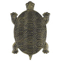 MDLUU Turtle Stepping Stone, Cast Iron Flagstone, Decorative Tortoise Stepping Stone for Garden Walkway, Flower Bed (Bronze) - size: Turtle(12.9" x 8.6")Bronze