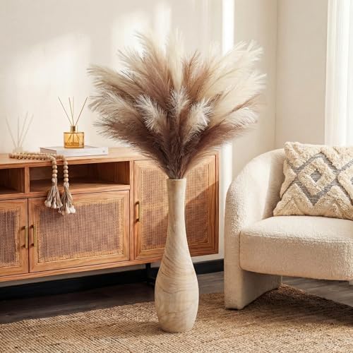 Hanobe Floor Vase Home Decor: 22 inch Tall Decorative Wood Vases for Living Room Large Rustic Farmhouse Boho Vase for Dining Table Centerpiece Bedroom Corner Hallway