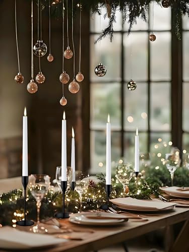 Black Taper Candle Holders for Wedding Table Centerpiece,Tall Taper Candlestick Holders Bulk Set of 27,Metal Candle Stick Holder Decor for Table or Mantel Centerpiece, Dining, Party Home Decor - color: Black, size: Set of 27