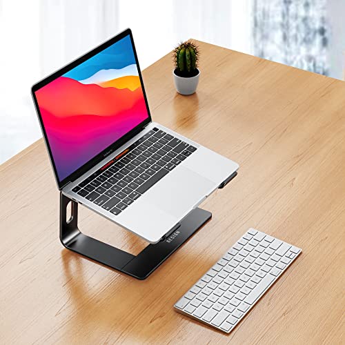 BESIGN LS03 Aluminum Laptop Stand, Ergonomic Detachable Computer Stand, Riser Holder Notebook Stand Compatible with Air, Pro, Dell, HP, Lenovo More 10-15.6" Laptops, Black - color: A-Black