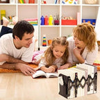 Book Ends for Shelves,Metal Bookends,Book Ends Scalable with Pen Holder(Black)