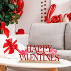 COCHIE Metal Happy Valentine's Day Sign, Valentines Day Decorations for Home, Party, Shelf, Mantel, Indoor, Valentine Heart Decor, Valentines Day Table Top Decoration (Valentine) - style: Valentine