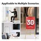 WATIHERE 57.5" Gold Easel Stand for Wedding Sign – 4 Adjustable Height Levels, Assembly Required, Heavy Duty Metal Display Stand for Art, Paintings, Posters, Pictures, and Home Décor