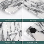 Koville Italian Natural Marble Cutting Board for Kitchen Pastry Bread Macaron Display, 12" x 8" Real Stone Slab Marble Cheese Board for Counter, Bathroom Perfume Tray Candle Plate (Arabescato) - color: Arabescato