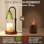 Small Candle Warmer Lamp with Timer, Adjustable Green Lamp Warmer for Jar Candles, Unique Women Gifts for Birthday, Dimmable Candle Heater, Cute Wax Warming Light with Wood Base - color: A3-green