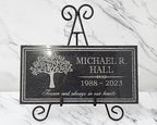 in Loving Memory Photo Tree of Life Personalized Granite Memorial Stone Sympathy Remembrance of Dad Mom Child (Granite-Tree-Pers, Garden 12"x6"x3/8")