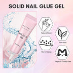 Makartt Gel Nail Glue: Solid Nail Glue for Press On Nails, 15ML 3D Gel UV Lamp Needed, Multifunctional Nails Tools Strong Adhesive Rhinestone Glues Gels for Charms & Gems, Ideal for DIY Home Salon Use - color: Clear Gel Nail Glue