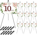 AROIC 63 "Easel Stand for Display, 10 Pack Portable Foldable Metal Easel, Easels for Signs Wedding Logos,Arts, Painting,Adjustable Floor Easels with 10 Storage Bag - style: 10P