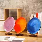 Wenqik 4 Pcs Crystal Display Stand Adjustable Metal Arms Small Rock Display Stand with Wooden Base Geodes Rock Agate Mineral Easel Holder for Collectibles(2.56 x 2.56 x 4.33 Inch) - size: 2.56 x 2.56 x 4.33 Inch
