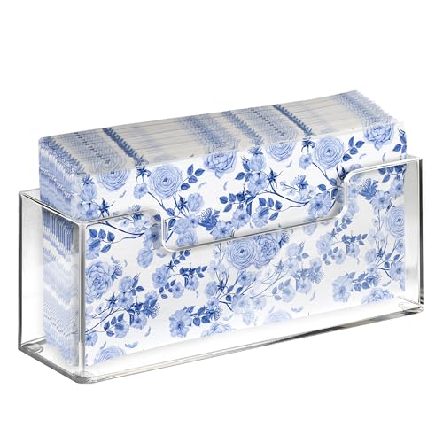 Acrylic Guest Towel Holder Tray for Bathroom – Vertical Paper Towel Holder for Disposable Hand Towels, Clear Waterproof Napkin Organizer for Bathroom Countertop or Kitchen Sink - color: A - Acrylic Guest Towel Holder, size: Guest Towel Holder