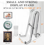 AMT 10 Inch Acrylic Plate Display Stand - Holder + Frame, Picture, Decorative Plate, Book, Photo Easel - color: 10 Inch