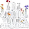 Yirilan Bud Vases Set of 20 PCS, Flower Vases for Table Centerpieces, Mini Vases for Single Stem Flowers, Glass Vases for Centerpieces, Wedding & Home Decor, Clear - size: 20 pcs