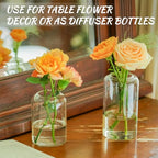 Glass Bud Vases Set of 9 - Clear Flower Vases for Centerpieces, Small Glass Vase Modern Bud Vase for Wedding Party Dining Table Centerpieces, Living Room Decorative, Home Decor - size: 9 Pcs