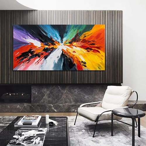 Canvas Wall Art Decor Modern Wall Art Pictures For Living Room Black and White Wall Art Decor Canvas Abstract Art Work Colorful Abstract Wall Art Prints For Bedroom Office Home Wall Decor 24" x 48" - color: XY-E, size: 48"L x 24"W