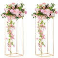 Gold Flower Stand for Table: 31.5” Tall Centerpiece Stand for Wedding Table Reception Floral Center Pieces with Home Decoration Party Event 2 PCS - size: 31.5 INCH-2PCS