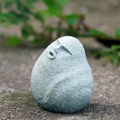 Cute Stone Primitive Man Figurine: Funny Stoneman Statue for Outdoor Decor, Carving Face Garden Home Decoration Fish Tank Ornament - Stone Man C - style: Stone Man C