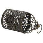 Vintage Iron Candle Holder Protection Elegant Style Tea Light Holders Terrace Party Ambience (B Brush Gold)